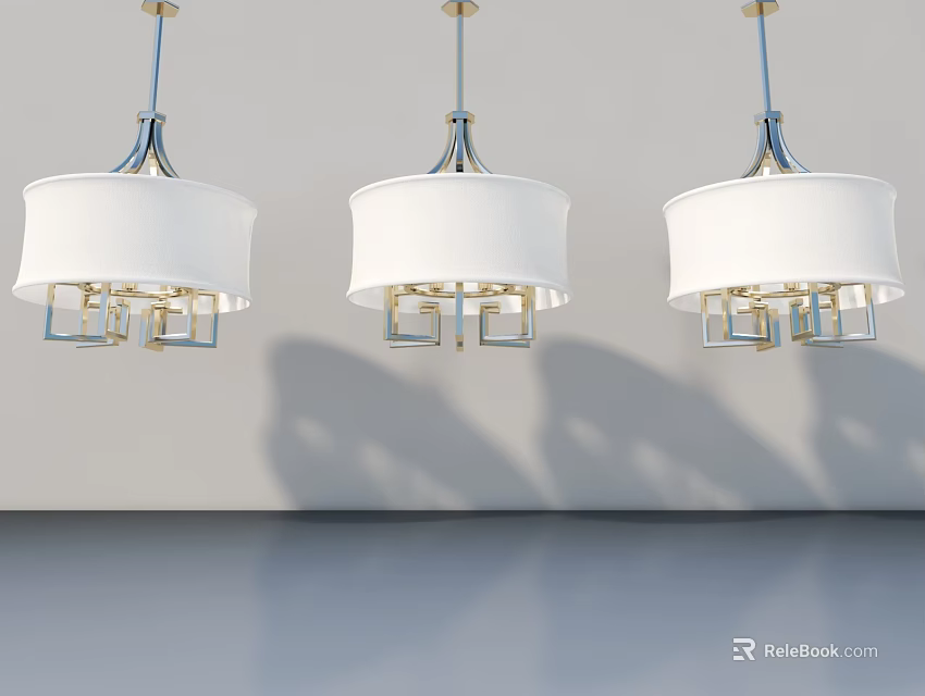 Modern White Swing Door In Interior With Gray Wall And Smooth Floor 3d model