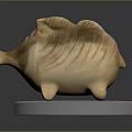 Wooden Pig Piggy Bank Decorative Figurine on Clear Acrylic Base
