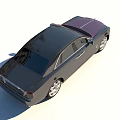 Luxury Black And Purple Sedan With Front Grille And Silver Wheels