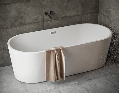 minimalist bathtub modern bathtub 3d model