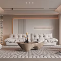 Quiet Living Room Sofa Lazy Sofa Floor Lamp Ornaments 3d model