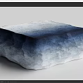 Natural Stone Coffee Table With Gradient Color And Textured Surface 3d model