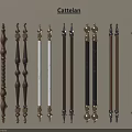 Cartesian Decorative Door Handles With Various Styles Wooden Metal Gold Black And White Designs