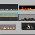 Modern Fireplace Design Ideas Featuring Realistic Flames And Various Flame Styles 3d model
