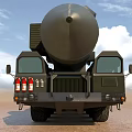 Heavy Duty Military Utility Vehicle Featuring Missile Launcher And Multi Wheel Structure On Outdoor Ground