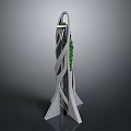 Elegant Modern Spiral Tower Structure With Green Plants On Top Design