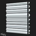 White Layered Curved Decorative Components With Smooth Surface For Interior Decoration