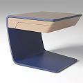 Modern Stylish Side Tables Featuring Curved Geometric Triangular And Circular Designs For Home Decor 3d model