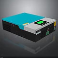 Blue And White Electronic Inverter Device With Green Display And Control Buttons