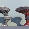 Modern Watchtower Rotating Landscape Watchtower 3d model