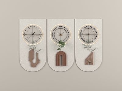 Wall wall three-dimensional hanging wall clock model