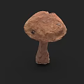 Fresh Brown Mushroom Vegetable With Natural Stem And Cap Texture For Cooking 3d model