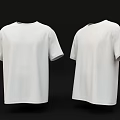 White Short Sleeve T Shirt Front And Back View Plain Casual Clothing
