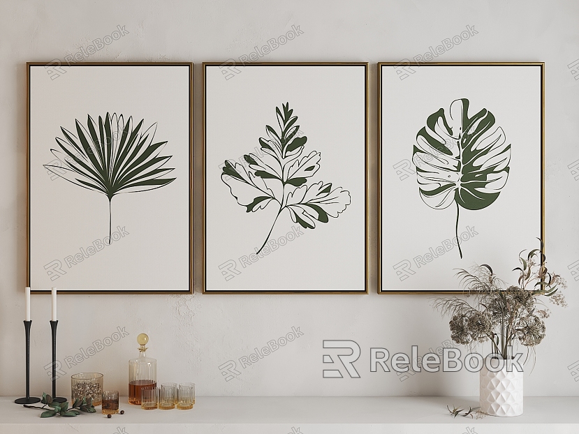 Modern Plant Painting Art Hanging Painting model