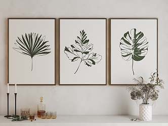 Modern Plant Painting Art Hanging Painting 3d model