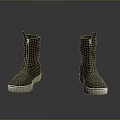 Gray Zipper Boots With White Soles For Comfortable Daily Use