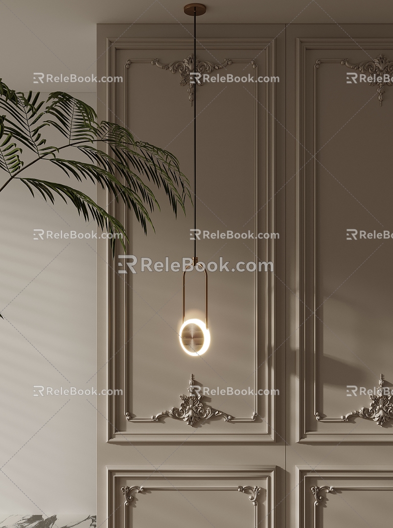 Bedside Chandelier Light Luxury Chandelier 3d model