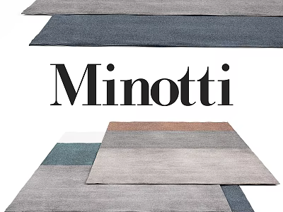 Modern Minotti Rugs Collection With Gray Blue And Brown Tones For Home Decor 3d model