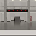 Modern Social Governance Service Hall with Bright Interior and Large Screen