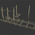 Black Metal Frame Equipment For Industrial Structural Support And Stability