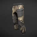 Tactical Patterned Pants With Knee Pads Side Pocket And Mesh Design Details