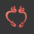 Decorative Copper Furniture Legs With Curved Snake Like Design And Smooth Surface