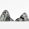 Tower type stone shape stone landscape stone snow wave stone 3d model