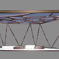 Modern Geometric Metal Frame Pergola With Transparent Roof And Seating Space
