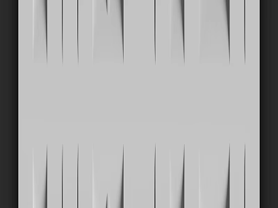 White Wall Design With Vertical Textured Stripes For Modern Interior Decor 3d model