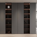 Modern Bookcase Decorative Cabinet 3d model