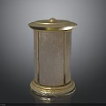 Elegant Classic Decorative Glass Container With Gold Trim Lid And Base