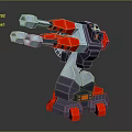 Modern Battery Laser Tower Turntable Sci-fi Tower Defense 3d model