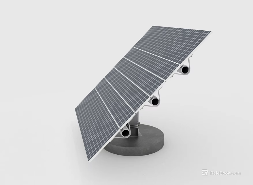 High Efficiency Solar Panel With Adjustable Stand And Stable Base For Home Daily Use 3d model 