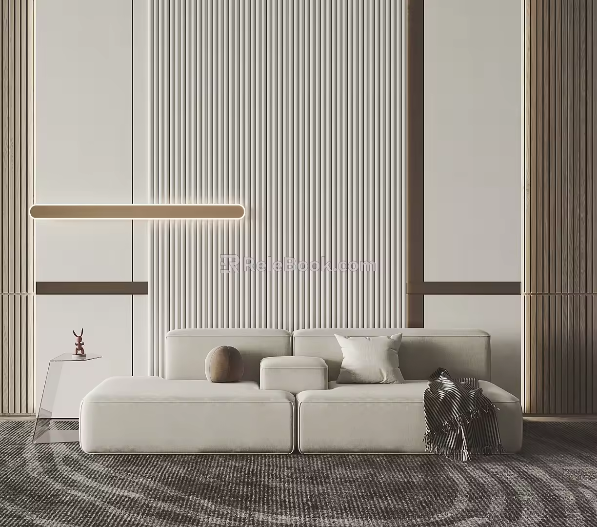 Modern double sofa 3d model