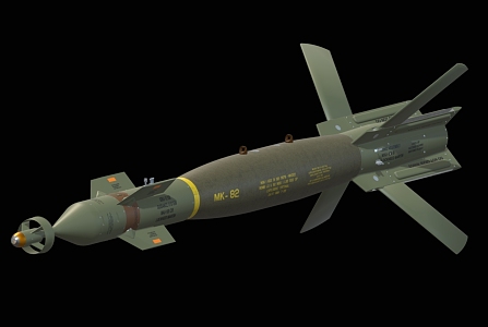 aviation bomb missile military weapon ground penetrating bomb high explosive bomb 3d model