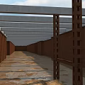 Construction Site Foundation Framework With Concrete Structure And Excavator Working