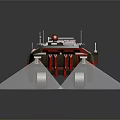 Military Transport Vehicle With Armored Body Large Off Road Tires And Cargo Platform