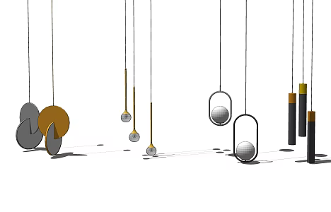 Modern Chandelier Combination Bedroom Chandelier 3d model