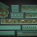 European Cornice Corner Cornice Line Corner Carved Plaster Line Model 3d model