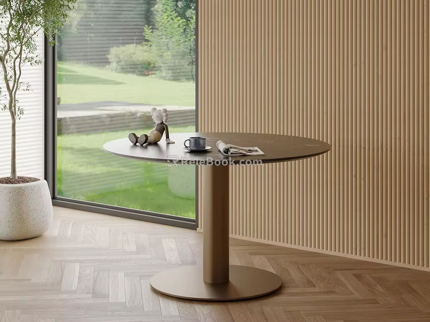 Modern leisure table round table 3d model