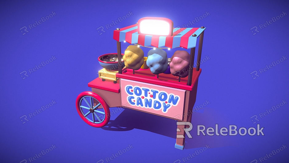 Cotton candy stall stall stall cartoon stall model