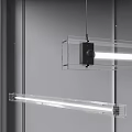 Sleek Modern Transparent Glass Long Chandelier With Minimalist Design For Home Interiors