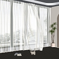 Curtain Window Screen 3d model