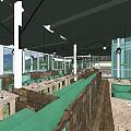 Charming Restaurant Interior Featuring Wooden Floors Large Windows Green Shutters And Mountain Views