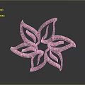 Pink Flower Shaped Hollow Decorative Component For Scenic Decoration With Intricate Petal Design