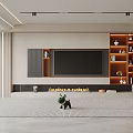 Modern TV background wall 3d model