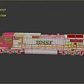 BNSF Train Model With Pink And White Exterior Solar Panels And Number 4718
