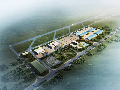 Shower And Sauna Complex In Scenic Waterfront Area 3d model