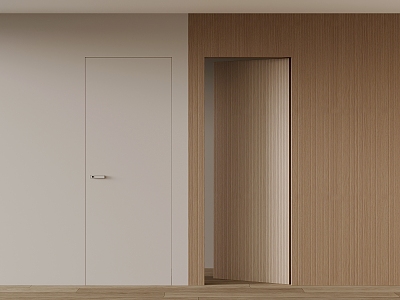 Modern invisible door interior door single door 3d model