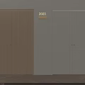 Modern Interior Doors Light Wood Double And Light Gray Paneled With Wall Lamp Displaying 2025